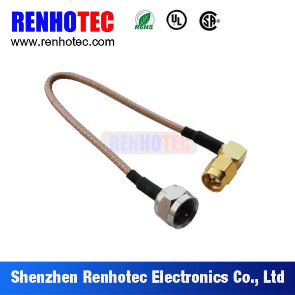 SMB Male to F Female Bulkhead RG179 Cable Assembly